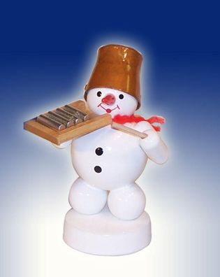 Weihnachtsdekoration Schneemann mit Waschbrett Höhe 8cm NEU Schnee Eismann