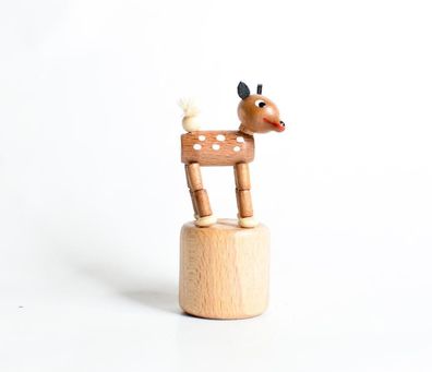 Holzspielzeug Wackelfigur Reh Höhe=7,5cm NEU Spielzeug Wackeln Wackeltier Wackel