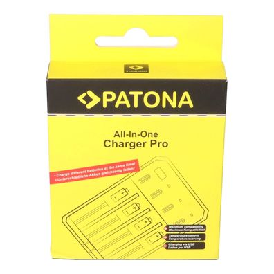 PATONA USB Rundzellen-Ladegerät für Rundzellen CR123A 14500 16340 18650 22650