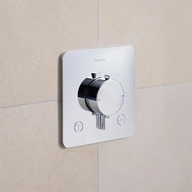 hansgrohe Ecostat Comfort Q Thermostat Unterputz für 2 Verbraucher, Chrom