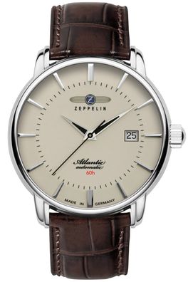 Zeppelin Herrenuhr Automatik Atlantic Braun/Beige 8460-5