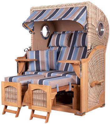 Strandkorbset - bene living - Ammersee 2-Sitzer Teak - PE shell - Modell 580