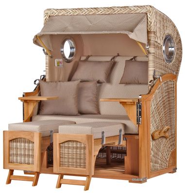 Strandkorbset - bene living - Ammersee 2-Sitzer Teak - PE shell - Modell 510