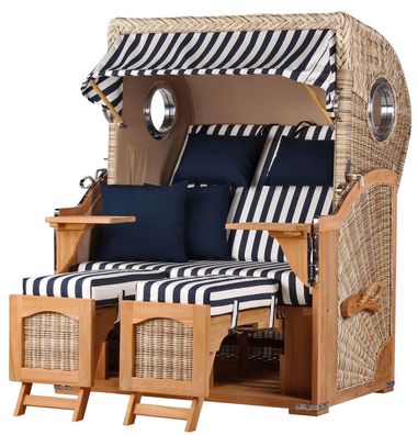 Strandkorbset - bene living - Ammersee 2-Sitzer Teak - PE shell - Modell 518