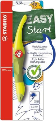 Ergonomischer Tintenroller für Rechtshänder - Stabilo EASYoriginal in limone/grün - b