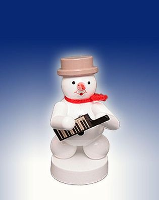 Weihnachtsdekoration Schneemann mit Keyboard Höhe 8cm NEU Schnee Eismann