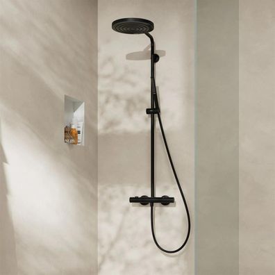 hansgrohe Pulsify S Puro Showerpipe 260 1jet EcoSmart mit Ecostat Fine, Mattschwarz