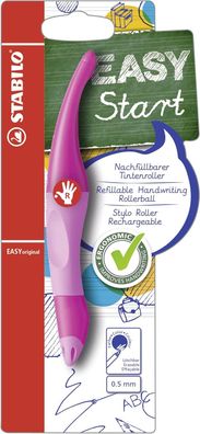 Ergonomischer Tintenroller für Rechtshänder - Stabilo EASYoriginal in pink hell/dunke