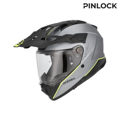 Acerbis Adventure Helm Attack - Grau/Gelb - M