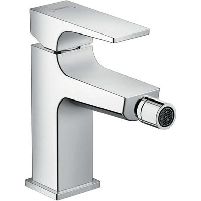 hansgrohe Metropol Einhebel-Bidetmischer mit Hebelgriff und Push-Open Ablaufgarnitur,