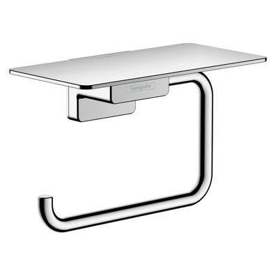 hansgrohe AddStoris Q Toilettenpapierhalter mit Ablage, Chrom