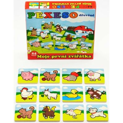 Teddies Gedächtnisspiel aus Holz - Meine ersten Tiere