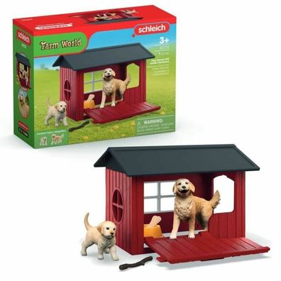 Schleich Farm World Hundehütte Mit Goldenretrievern