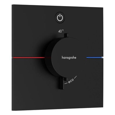 hansgrohe ShowerSelect Comfort E Thermostat Unterputz für 1 Verbraucher, Mattschwarz
