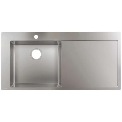 hansgrohe S71 S716-F450 évier encastré 450 avec égouttoir à droite, acier inoxydable