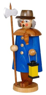 Räuchermann Nachtwächter blau mit Laterne HxBxT 20x8x7cm NEU Rauchen Rauchfigur