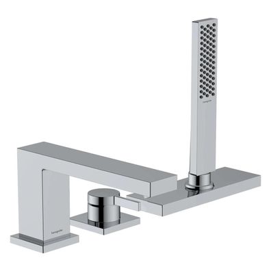 hansgrohe Tecturis E 3-Loch Einhebel-Wannenrandmischer mit sBox, Chrom