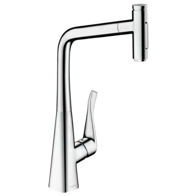 hansgrohe Metris Select M71 Einhebel-Küchenmischer 320, Ausziehbrause, 2jet, sBox, Ch