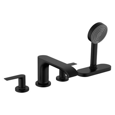 hansgrohe Vivenis 4-Loch Wannenrandarmatur mit sBox, Mattschwarz