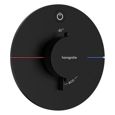 hansgrohe ShowerSelect Comfort S Thermostat Unterputz für 1 Verbraucher, Mattschwarz