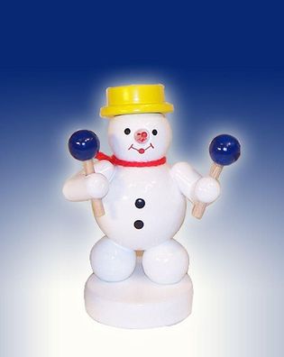 Weihnachtsdekoration Schneemann mit Rhythmusholz Höhe 8cm NEU Schnee Eismann