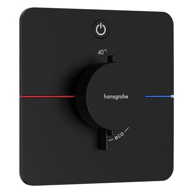 hansgrohe ShowerSelect Comfort Q Thermostat Unterputz für 1 Verbraucher, Mattschwarz
