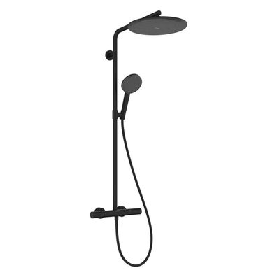 hansgrohe Raindance Alive S Puro Showerpipe 300 1jet avec élément Ecostat, noir mat