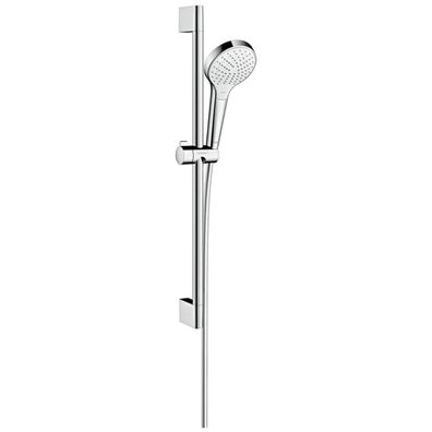 hansgrohe Croma Select S Brauseset 110 Vario EcoSmart mit Brausestange 65 cm, Weiß/Ch