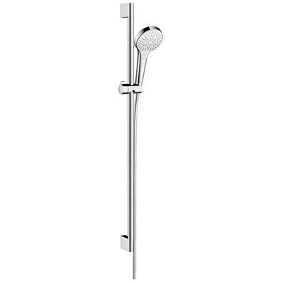 hansgrohe Croma Select S Brauseset 110 Multi EcoSmart mit Brausestange 90 cm, Weiß/Ch