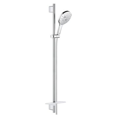 hansgrohe Croma Select E Brauseset 110 Multi EcoSmart mit Brausestange 90 cm, Weiß/Ch