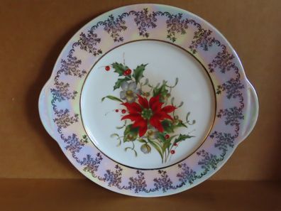 Teller Zierteller mit Christstern Rand perlmuttfarben ca. 26cm Ø