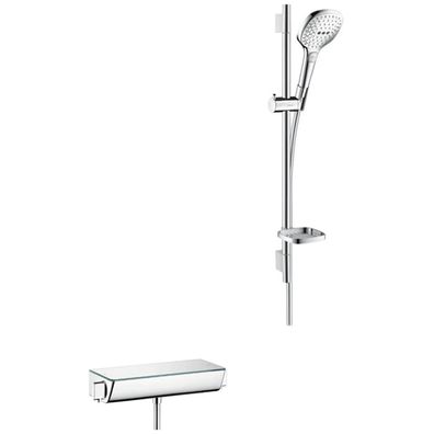hansgrohe Raindance Select E Brausesystem Aufputz 120 3jet mit Ecostat Select Thermos
