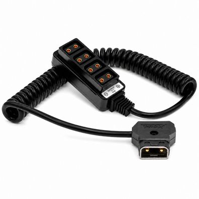 Powertap D-TAP Splitter Verteiler 1 auf 4 mit Spiralkabel