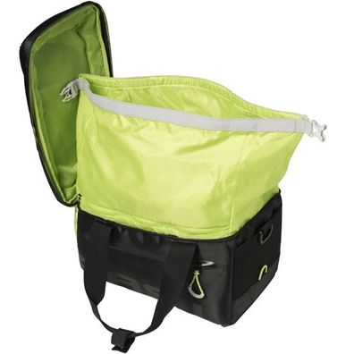 Gepäckträgertasche MILES MIK 2.0 7 Liter Basil, schwarz/lime, inkl. MIK 2.0-Adapte