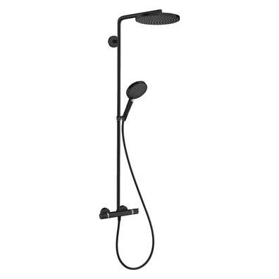 hansgrohe Raindance Select S Showerpipe 240 1jet PowderRain mit Thermostat, Mattschwa