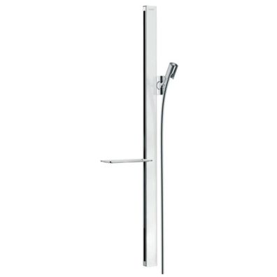 hansgrohe Unica Brausestange E 90 cm mit Isiflex Brauseschlauch 160 cm, Weiß/Chrom