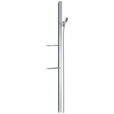 hansgrohe Unica Brausestange E 150 cm mit Isiflex Brauseschlauch 160 cm und Ablagen,