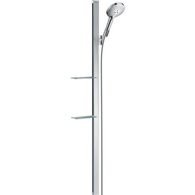 hansgrohe Raindance Select S Brauseset 120 3jet mit Brausestange 150 cm und Ablagen,