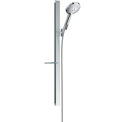 hansgrohe Raindance Select S Brauseset 120 3jet mit Brausestange 90 cm und Ablage, Ch