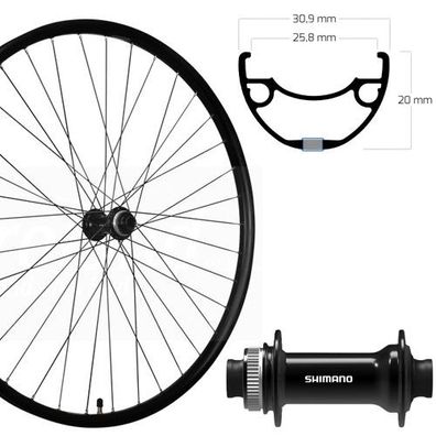 Vorderrad 28", Disc Centerlock, schwarz, SE, RIVAL 26, Aluminium