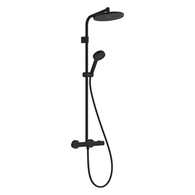 hansgrohe Activera S Showerpipe 240 1jet EcoSmart mit Ecostat Fine Varia, Mattschwarz