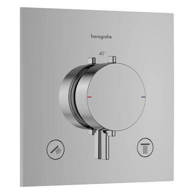 hansgrohe Ecostat Comfort E Thermostat Unterputz für 2 Verbraucher, Chrom