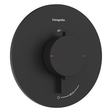 hansgrohe Ecostat Comfort S Thermostat Unterputz für 1 Verbraucher, Mattschwarz