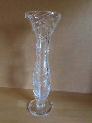 Vase Glasvase mit Relief klar ca. 31 cm H