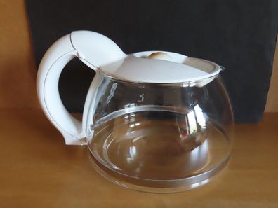 Kaffeekanne Ersatzkanne mit weißem Deckel für 8 Tassen