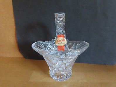 Bonboniere Glasschale Körbchen mit Henkel Anna Hütte ca. 17 cm H