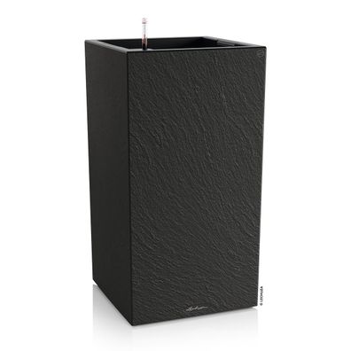 LECHUZA® Pflanzgefäße CANTO Slatestone 40 high Dunkelgrau All-in-One