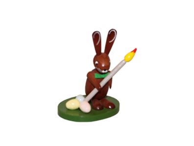 Osterdekoration Osterhase mit Pinsel Höhe 7,5cm NEU Osterdeko Osterhasenfigur