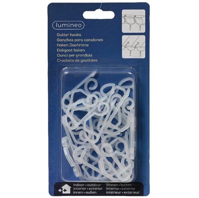 Lumineo Zubehör Dachrinnenhaken für Dekorationen 5,5 cm - 24er Set