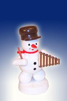 Weihnachtsdekoration Schneemann mit Xylophone Höhe 8cm NEU Schnee Eismann Winter